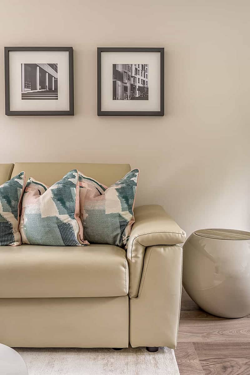 Loughton Interior Design soft furnishing on sofa