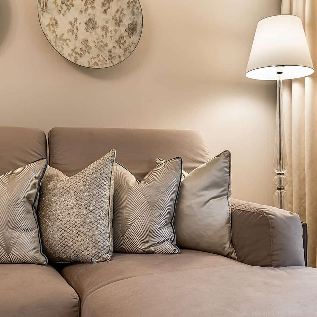 Interior Design in Loughton for a Sofa Bed in Throws