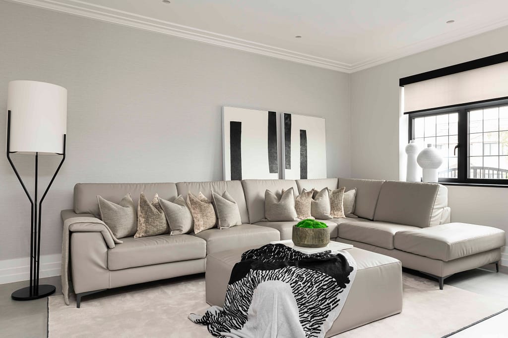 Interior Design in Chigwell for the TV Room Couch