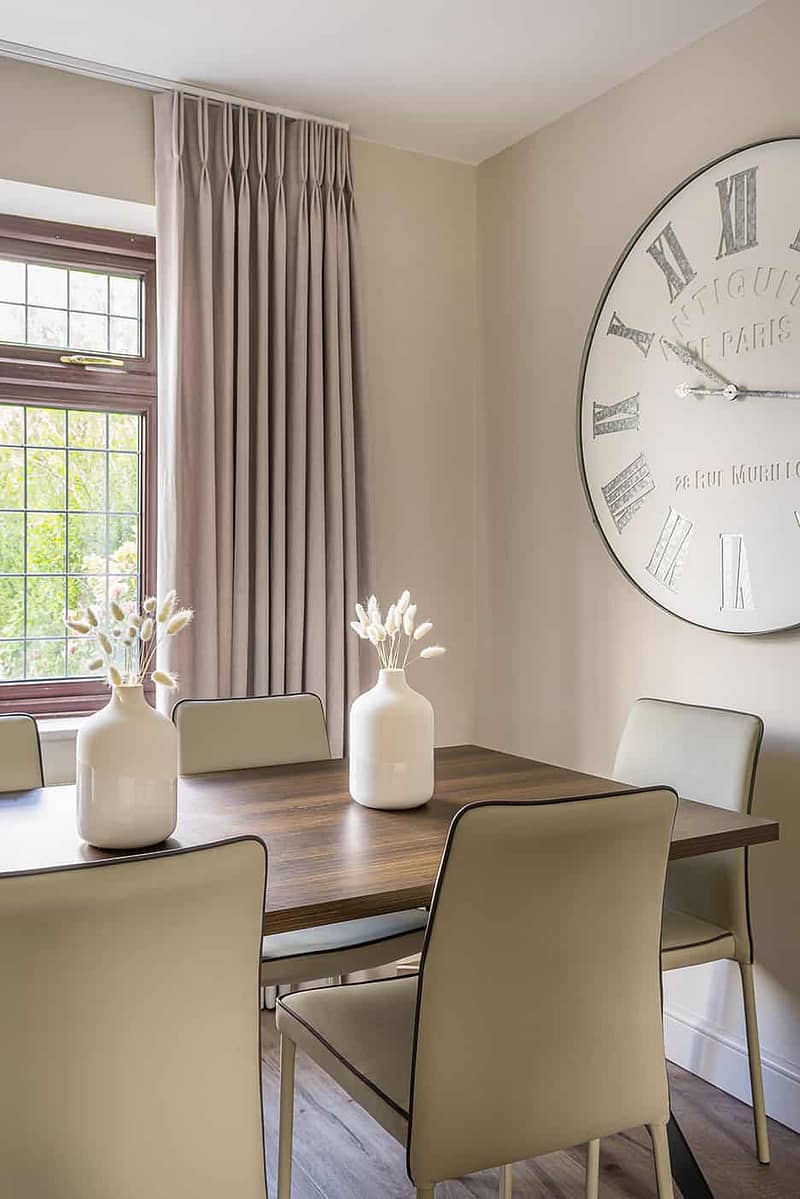 Loughton Interior Design for a Dining Table and Clock