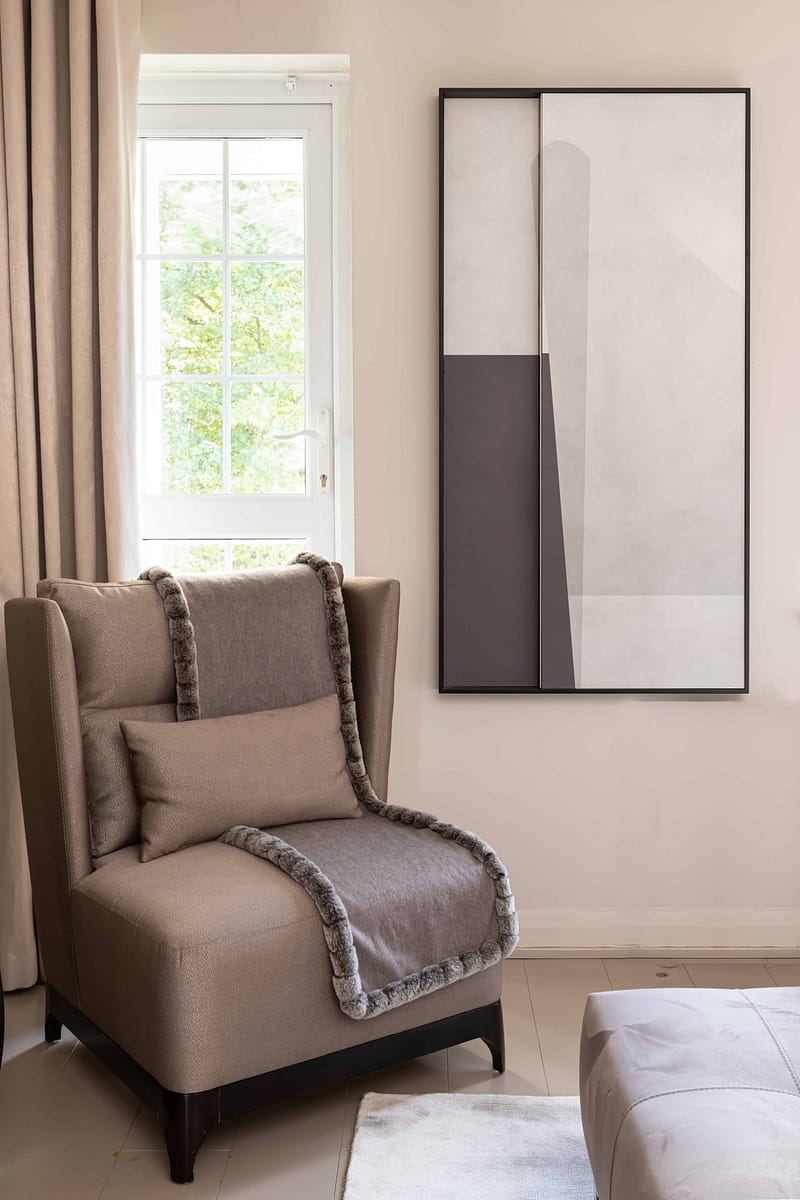 Our interior designers in Hatfield uses subtle contrasts in accents in a bedroom