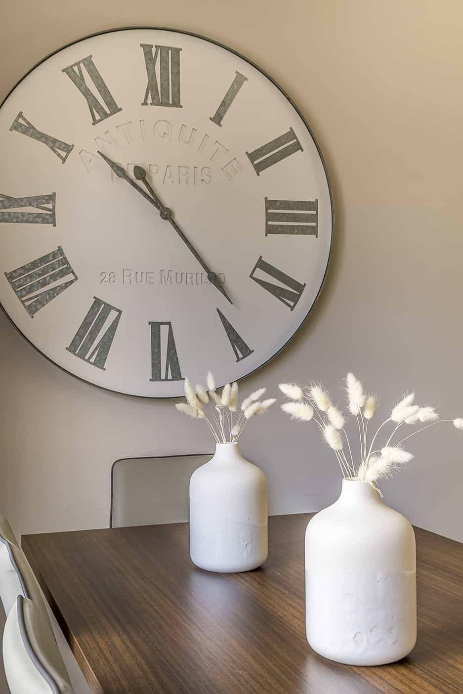 Our interior designers in Potters Bar provided this vintage-inspired wall clock.